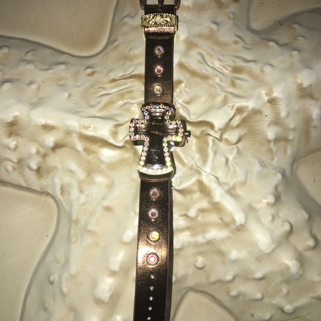 Geneva Platinum Wmn Watch Blk Gift Box